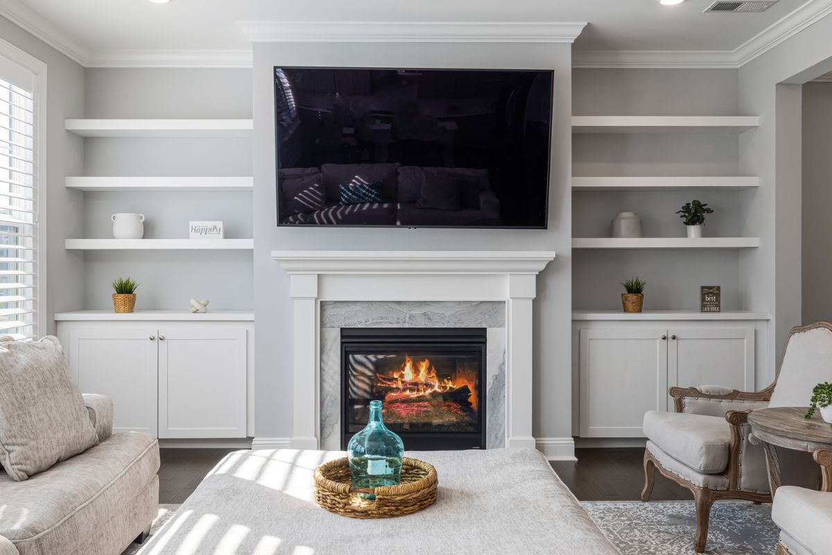 Entertainment Center With Fireplace