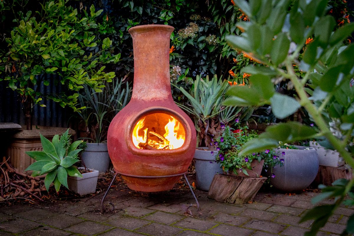 Mexican clay Chiminea