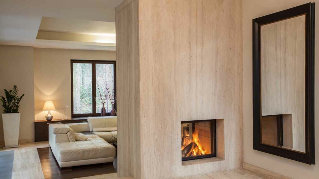 double sided gas fireplace