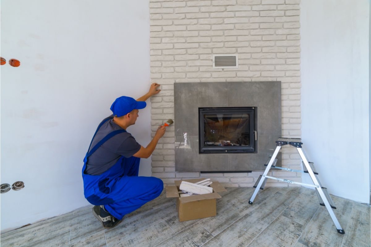 Painting Your Fireplace Tile for a Bold New Look