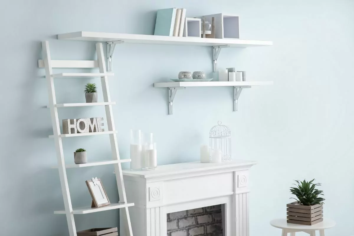 Modern Fireplaces With Floating Shelves Ideas (1)